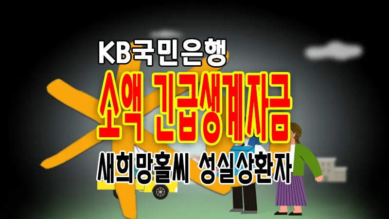 KB 국민은행 새희망홀씨 성실상환자 소액 긴급생계자금